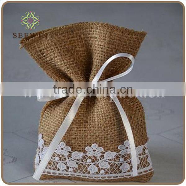 natural jute bag for dinnerware