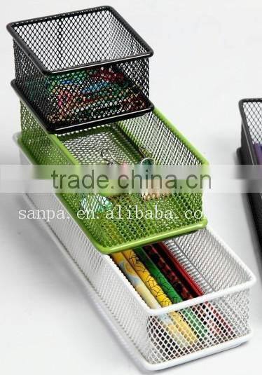 3 Tier Good Quality Metal Mesh Desk Sundry Storage/Desk Organizer/Stationery Holder