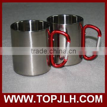 Custom logo printed sports camping carabiner mug for sublimation