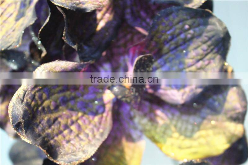 Home garden decoration 90cm hight dark blue Gold string Ascocenda artificial wedding flowers EQDL03 0403