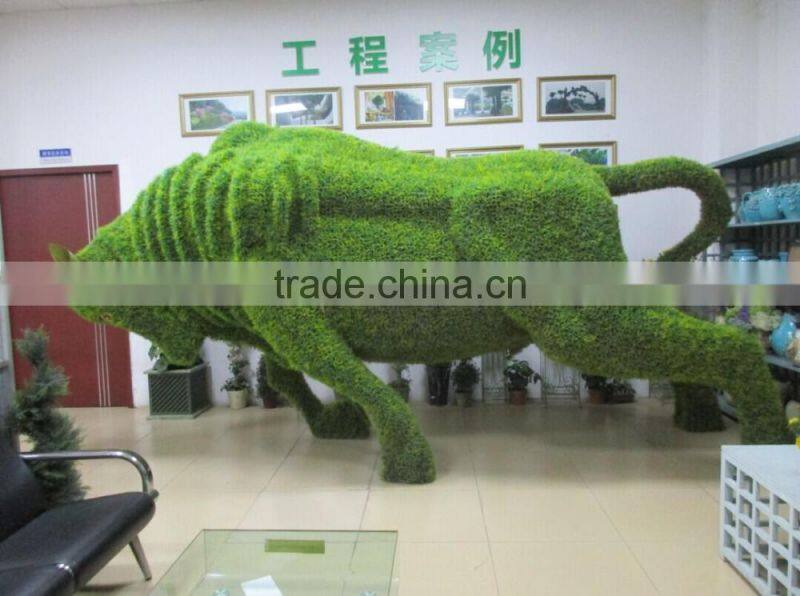 plastic animal artificial bull/fake grass animal