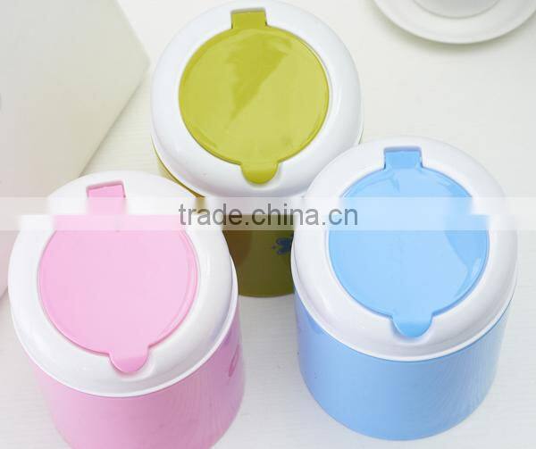 Little plastic dumpster with lid round 205