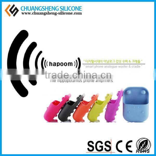 silicone cell phone loud speaker, rubber loud speaker for cellphone, dual loud speaker mobile phone