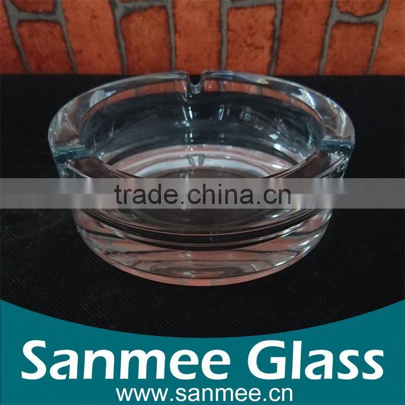 Big Size High Quality Round Clear Custom Glass Cigar Ashtrays