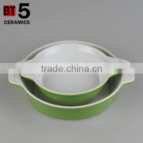 BT5-SD08,09 stonware color oval gratin dish