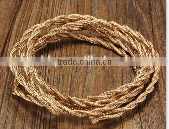 electrical wire fabric weaving cable colorful 2 cord textile braided wire