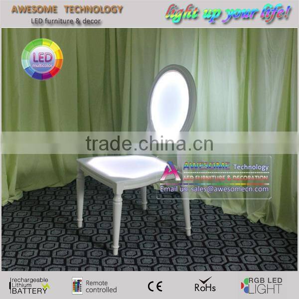 Round back ghost aluminum chair for dining