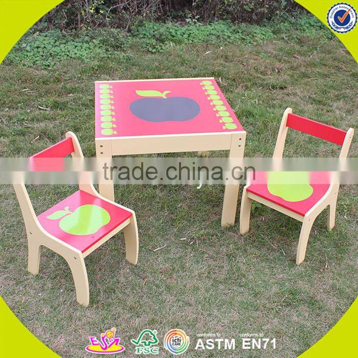 Wholesale cute design wooden kids furniture top quality wooden kids furniture table and chairs W08G086