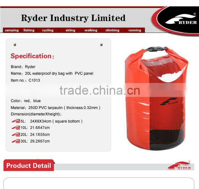 Silicone Dry Bags with Window for Camping and Swimming