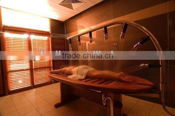 Wet bed water massage bed for body slimming ,wooden and stainless steel luxury multifunctional massage salt bath spa water bed