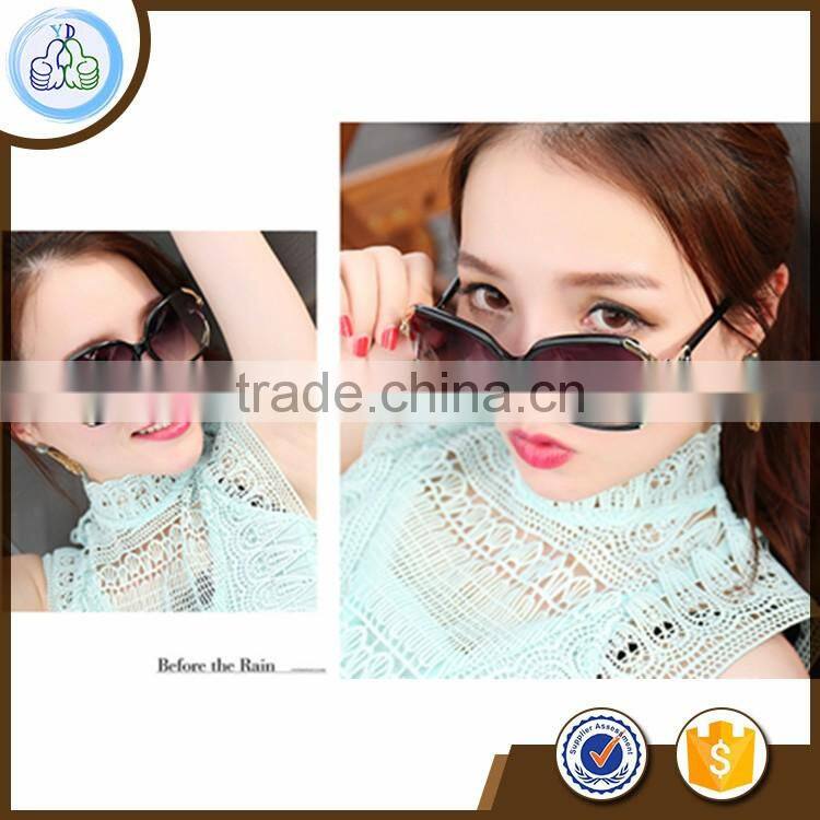 2016Europe Sunglasses Big box Small Ladies Fashion Fragrant Hill Camellia Driving Glasses Individuality