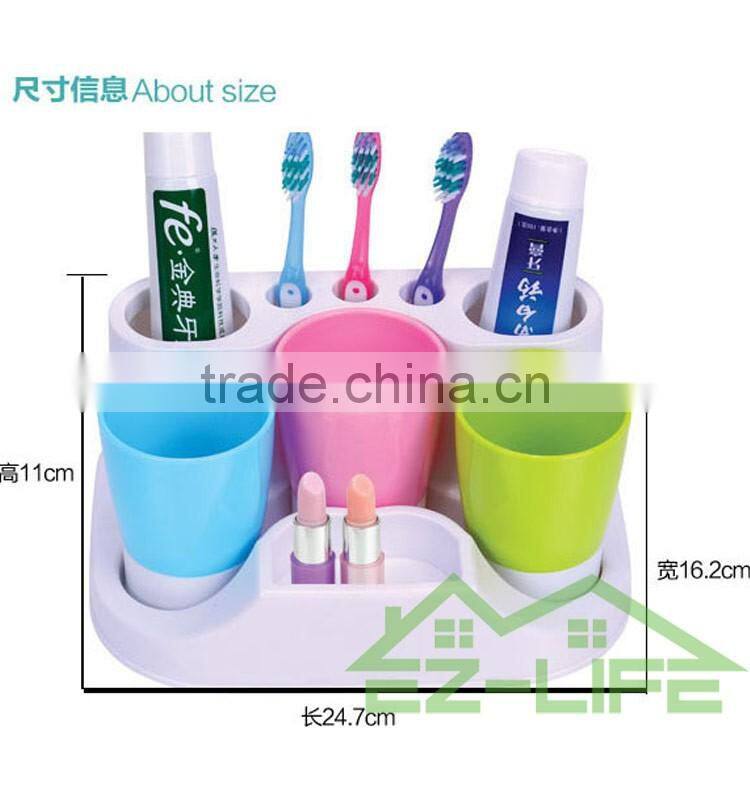 2017 suction cup organizer bathroom toothbrush holder with cup