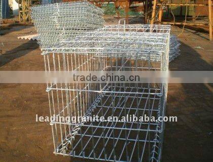 Wire Cages Rock Wall