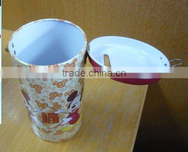 Round Coin Bank with Lock Set, Coin Box