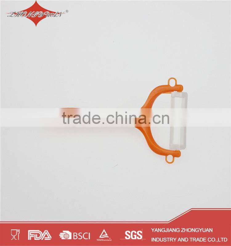 orange ultra sharp ceramic dual julienne peeler