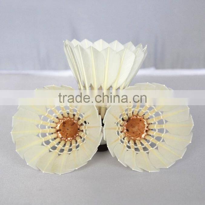 Durable goose feather shuttlecock for badminton, indoor sports for tournament