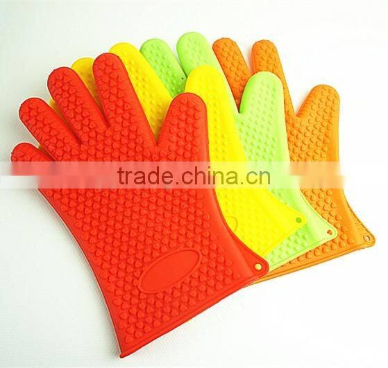 11030 Silicone Heat Resistant Grilling BBQ Gloves for Cooking, Baking, Smoking & Potholder