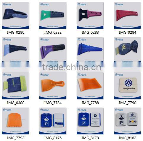 car glass window rubber wiper with plastic ice scraper