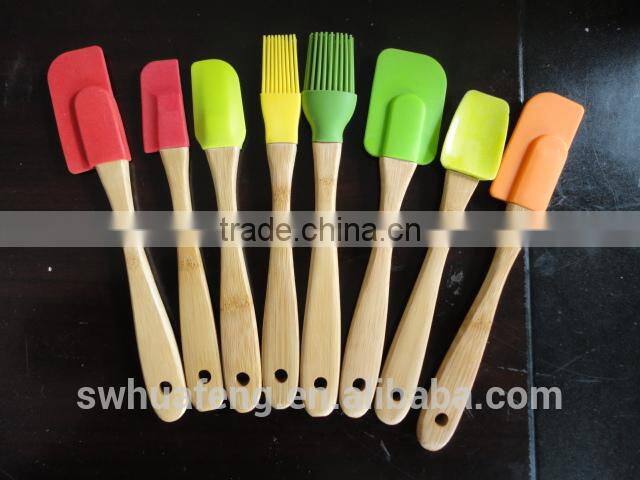 2016 Fashion bamboo silicon kitchen ware