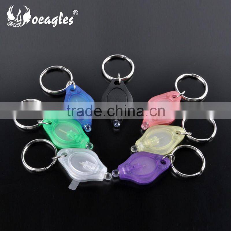 New Plastic LED Keychain White light Keychain LED Light Promotion Gift LED keyring with Insulation Layer China OEM Supplier