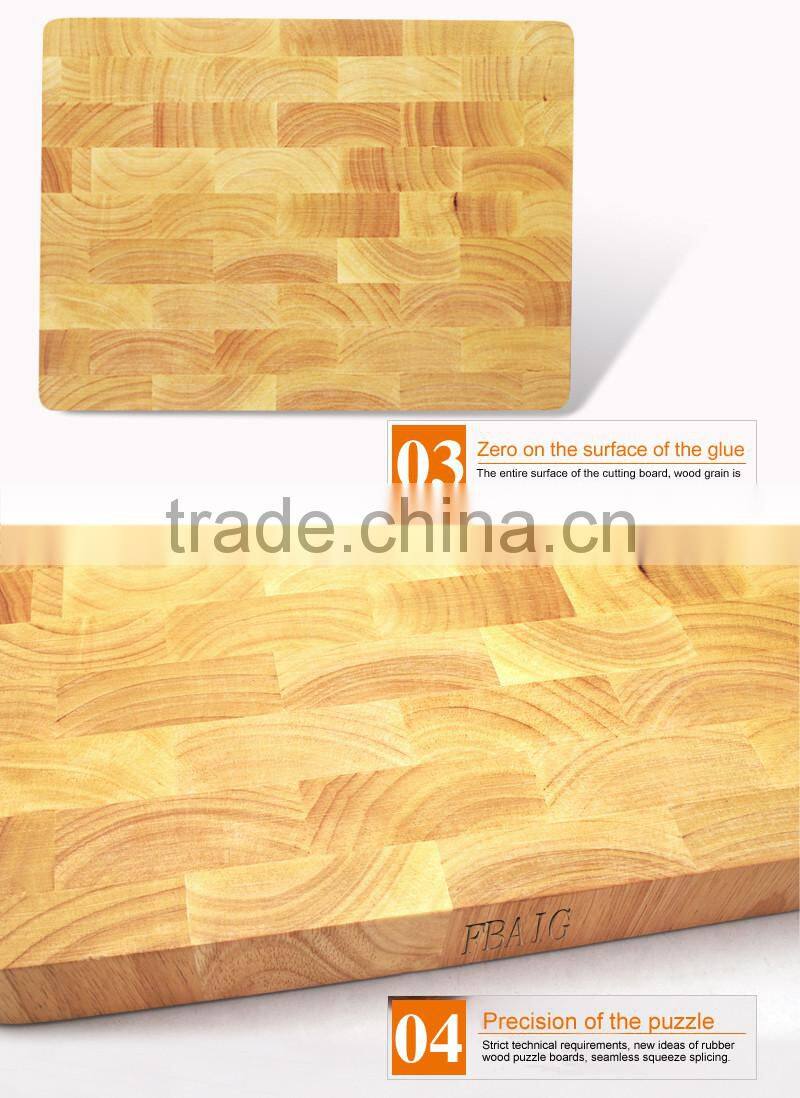 wholesale rubber wood chopping block square