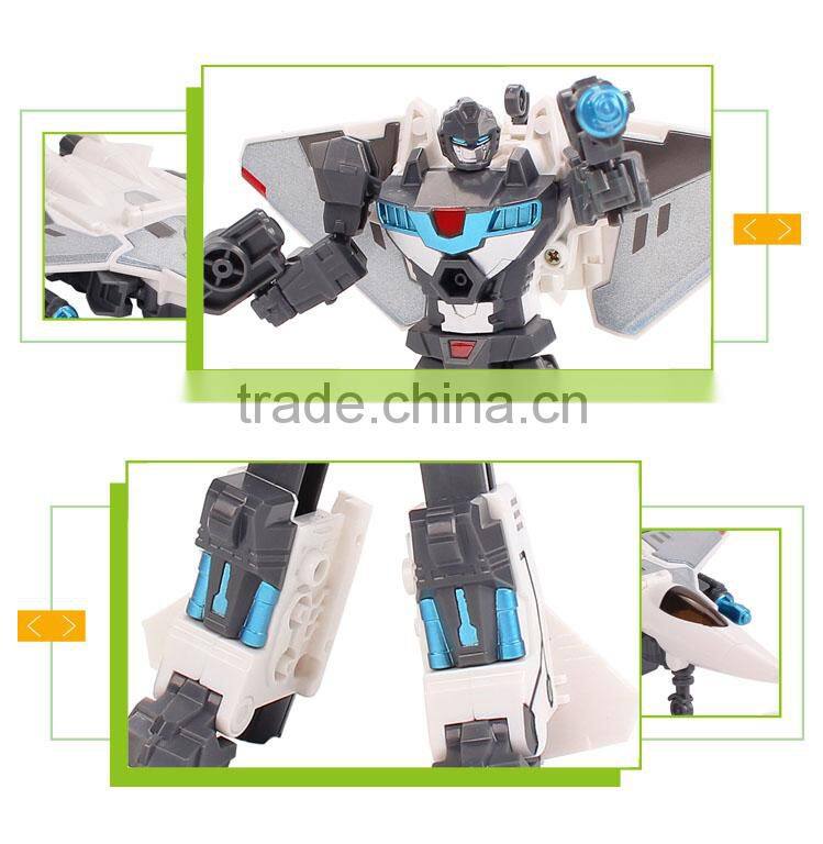 Funny intelligence transform plane toy fighter metal robot