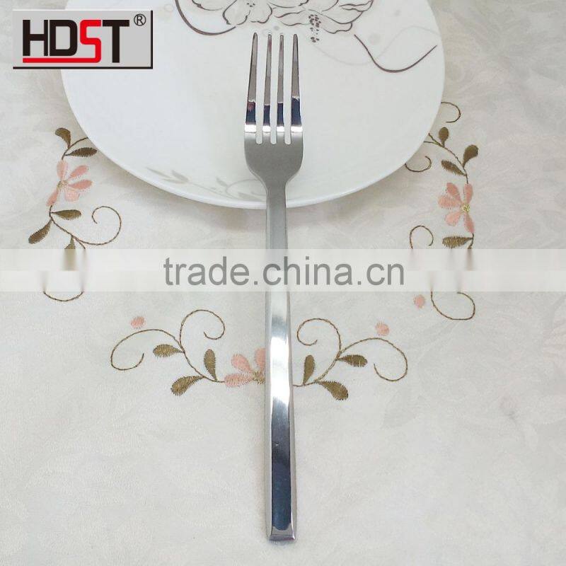 2015 new design high food grade flatware; long handle south American popular stainless steel cutlery service for 24 people;
