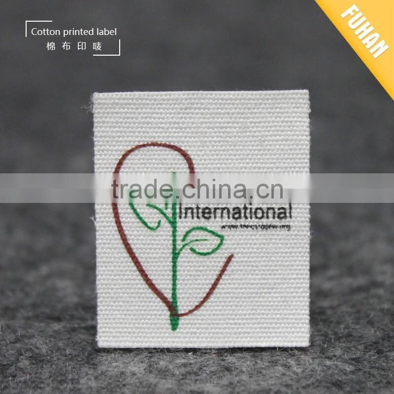 Factory Price Color Printed Cotton Label for clothing