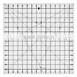 Kearing pro arcylic Double-Colored Grid Lines 45cm*10cm Rectangular patchwork ruler with scale range for sewing cutting#KPR4510