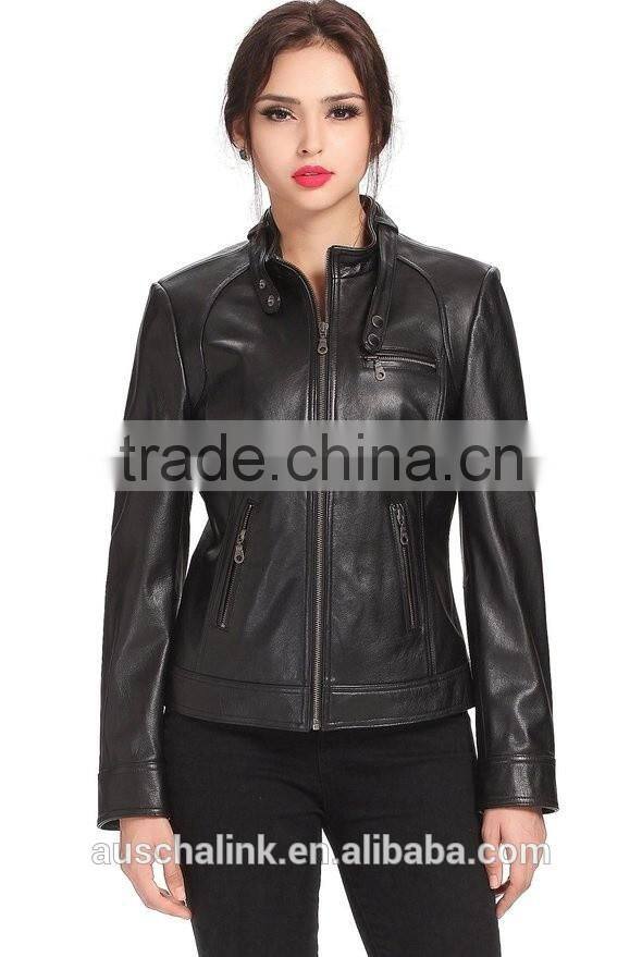 new arrival american style custom made cow leather jacket wholesale price