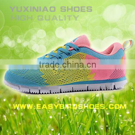 high quality men sport running shoes sneakers brand, male fly fabric sport shoe running made in jinjiang