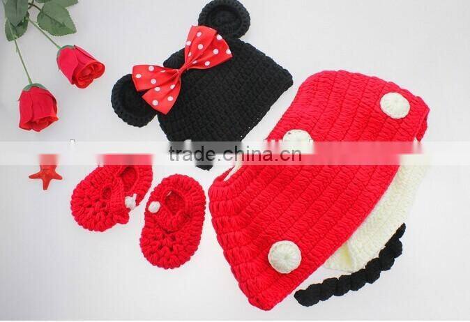 handmade crochet minnie costume baby crochet outfits baby photography props