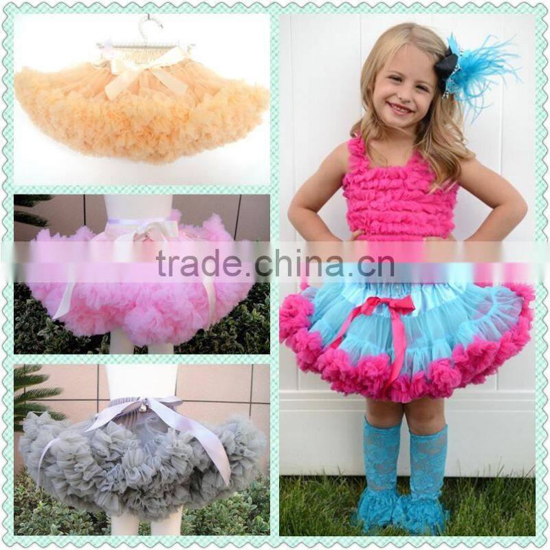 hot selling best quality fancy western tutu dresses wholesale long ruffle skirts new design children's skirt