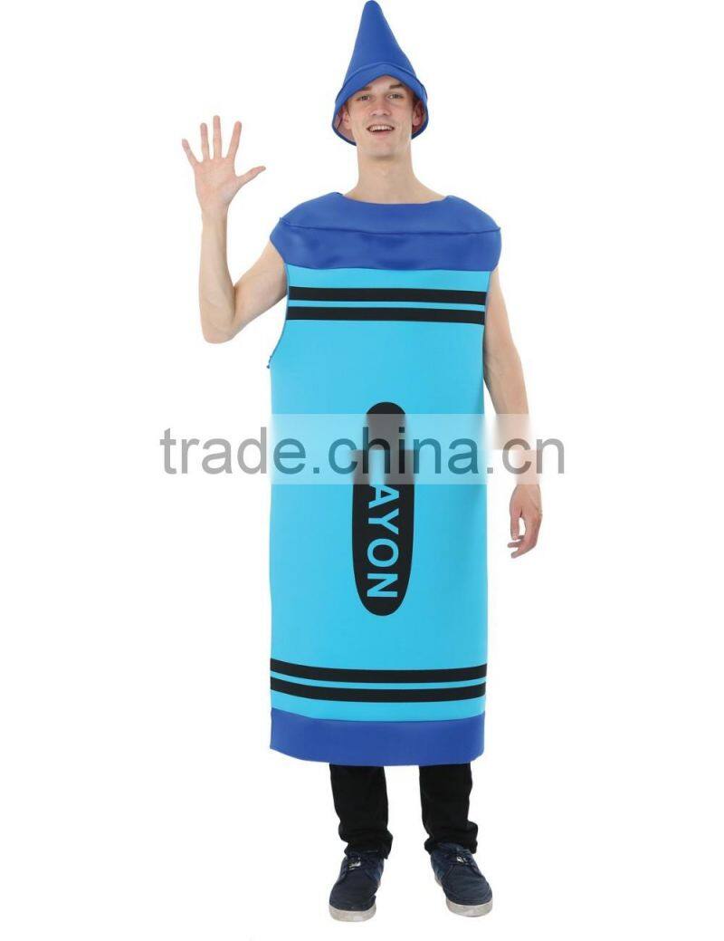 Adult Men's Blue Crayon Costume