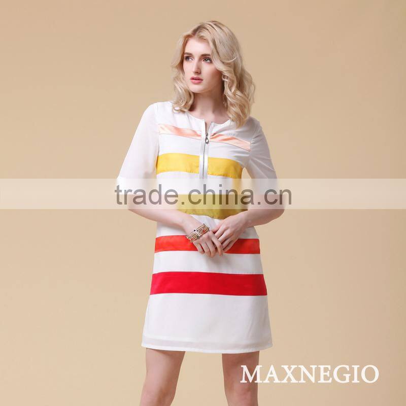 New arrival best price sexy causal dress women fashionable causal stripe dress