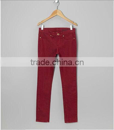 Rhubarb Spray On Skinny Jeans