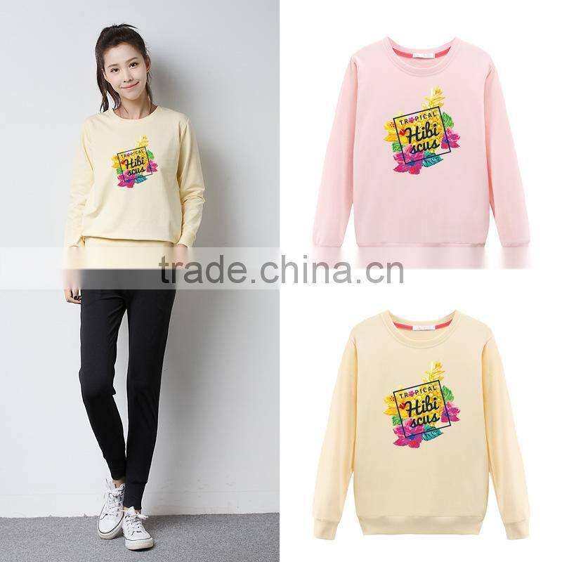 Popular Patches pullover women sweatershirt sport sweater with your logo