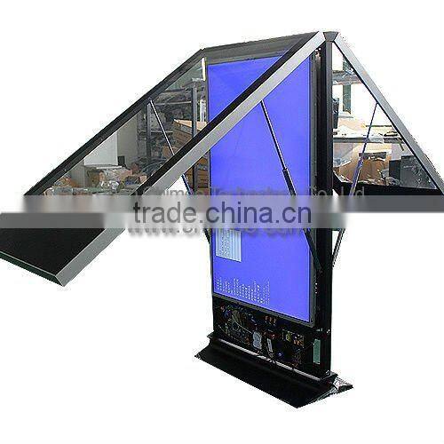 65inch LCD floor stand dual screen computer information board