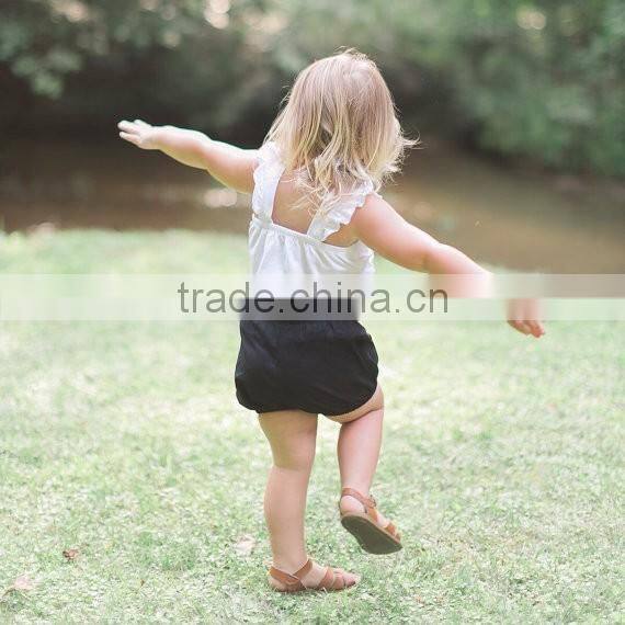 Zebra stripe headband with plain black cotton bloomer set new born baby clothes