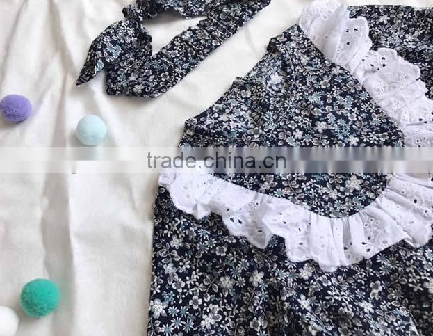 Classical Spring Autumn Girls Clothing Long Sleeve Cotton Rompers Toddler Jumpsuit