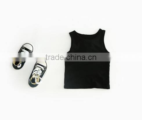 Cute Baby Sleveless Singlet Knit Cotton Fabric Mini Shirt Children Clothing