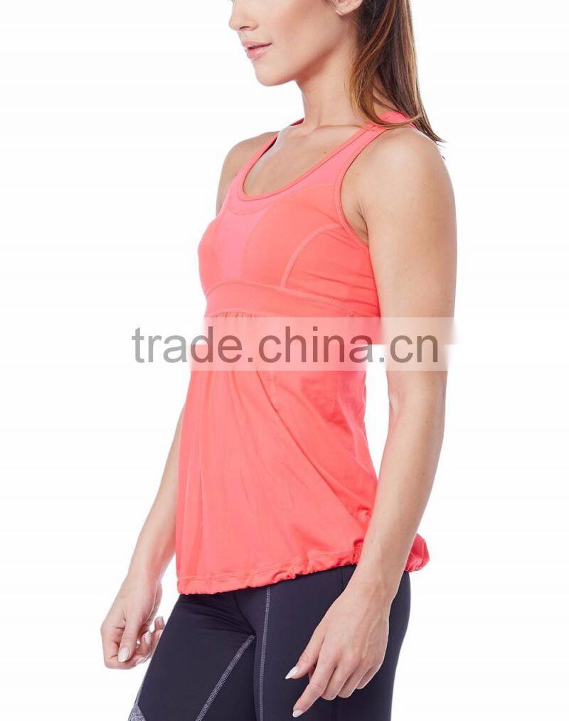 New design 92% nylon 8% spandex tank tops yogo tank top sport top