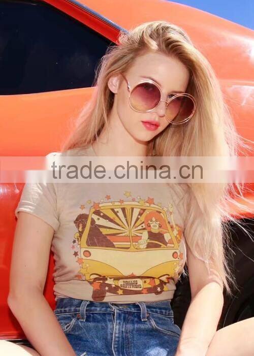 Runwaylover 134 Hot Sale 2017 Ladies Fashion Short Sleeve Printed T-Shirts