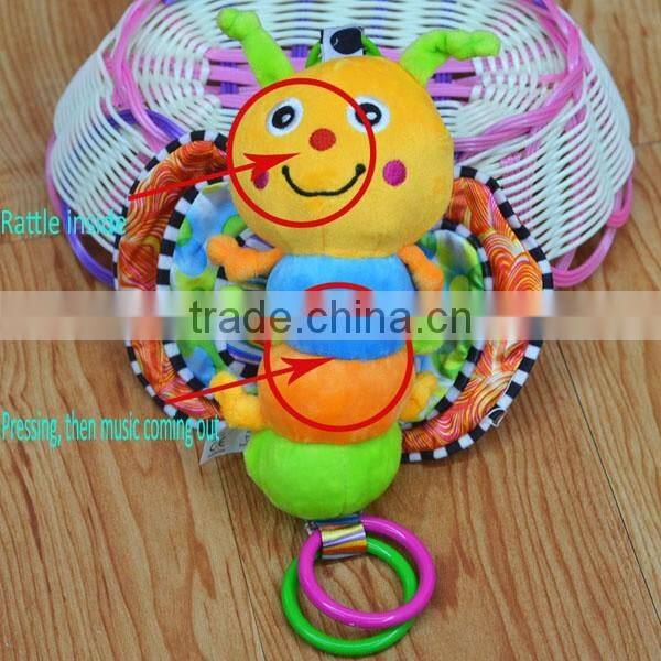 Colorful bee changeable music Plush toys baby educational stuffed & plush toy baby gift