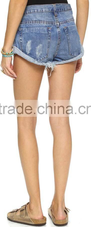 Newest hot sale sexy ladies fashion denim short jeans woman