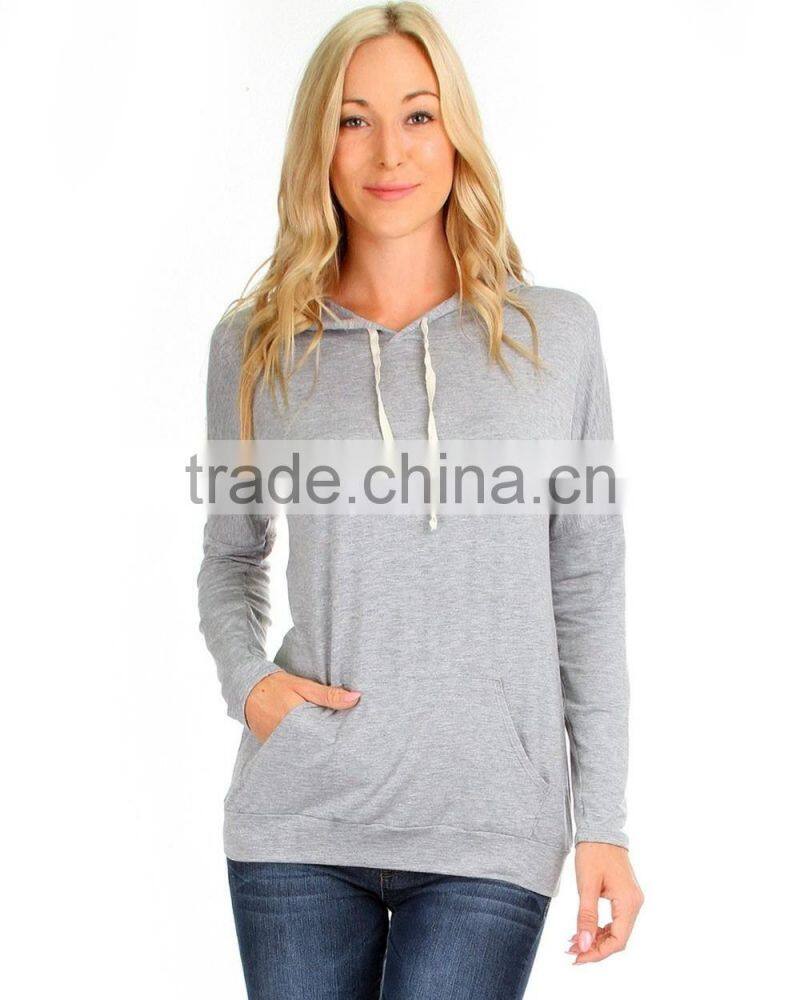 Made in China Ladies Thin/lightweight Drawstring Hoodies