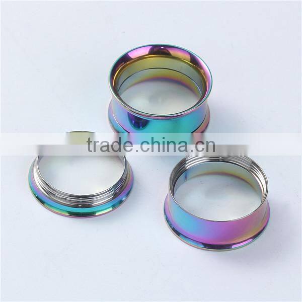 18mm Stainless Steel Ear Stretcher Expander Cylinder Multicolor China Body Jewellery