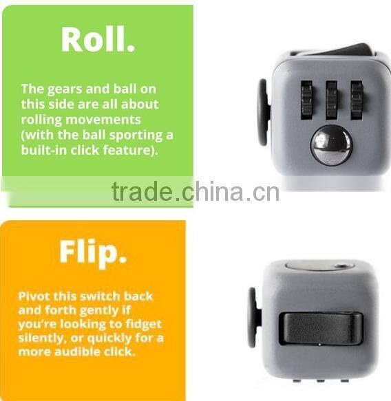 2017 factory new toy magic cube stress relief plastic fidget cube