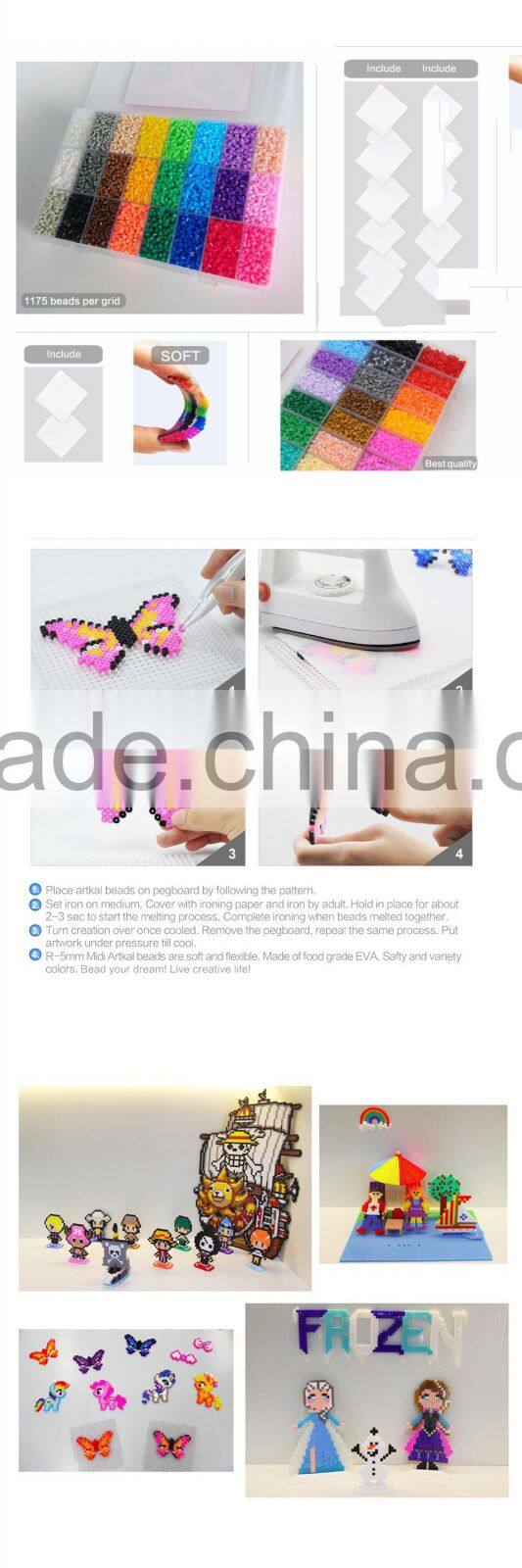 2.6mm Diyfashion mini beads educational toys hama perler beads for kids