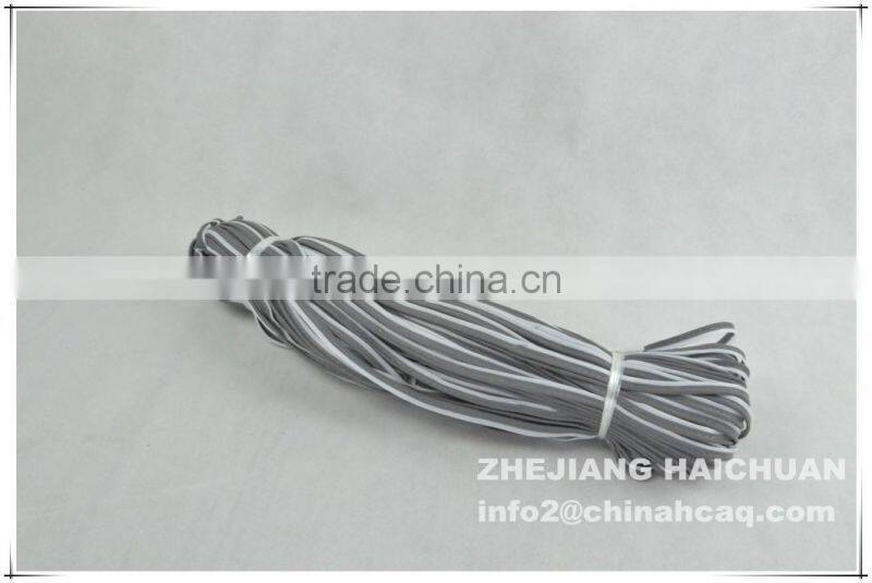 Gray Reflective pipping for cloth